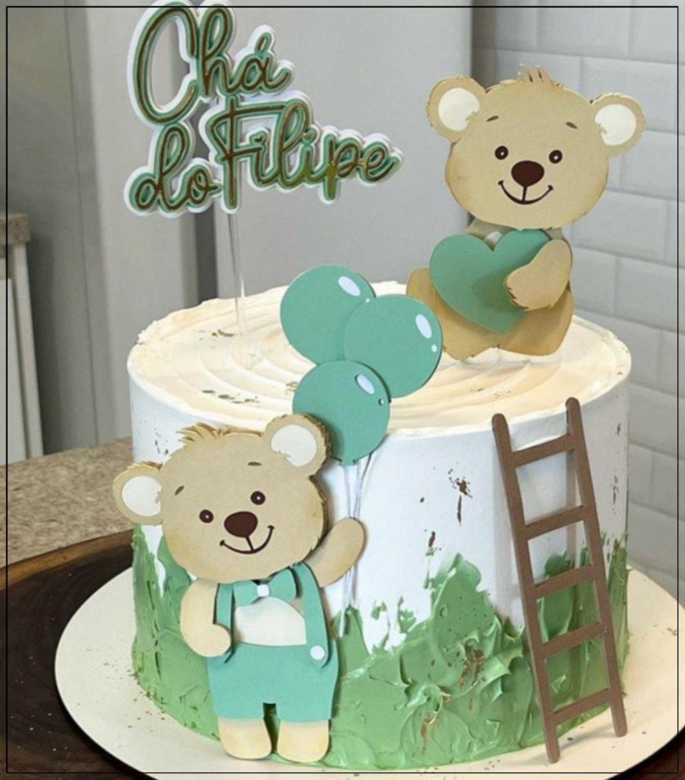 Arquivo de Corte Topo de Bolo -  Ursinho