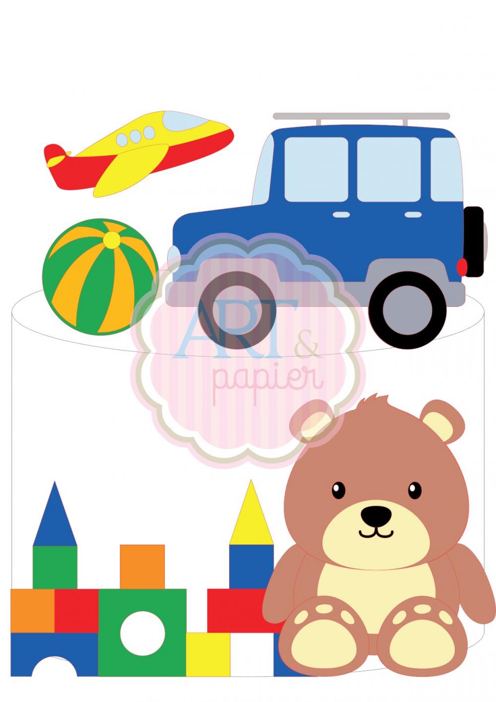 Arquivo de Corte Topo de Bolo -  Ursinho