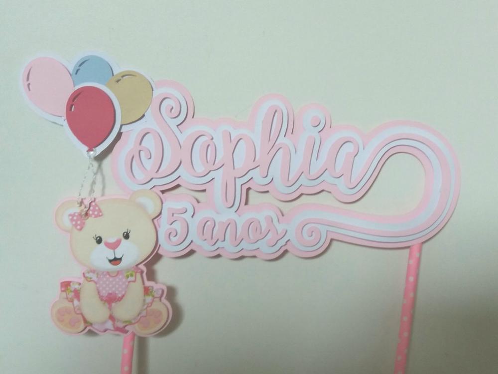 Arquivo de Corte Topo de Bolo -  Ursinha