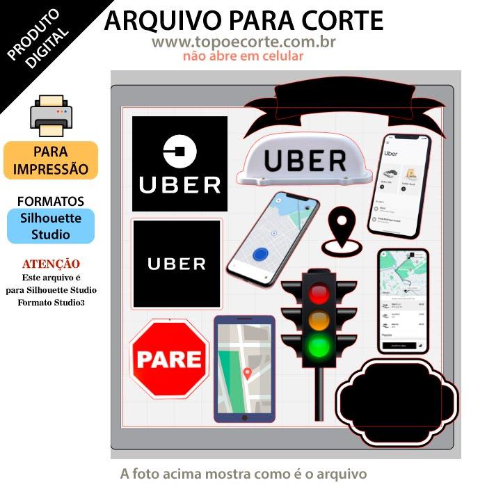 Arquivo de Corte Topo de Bolo -  UBER