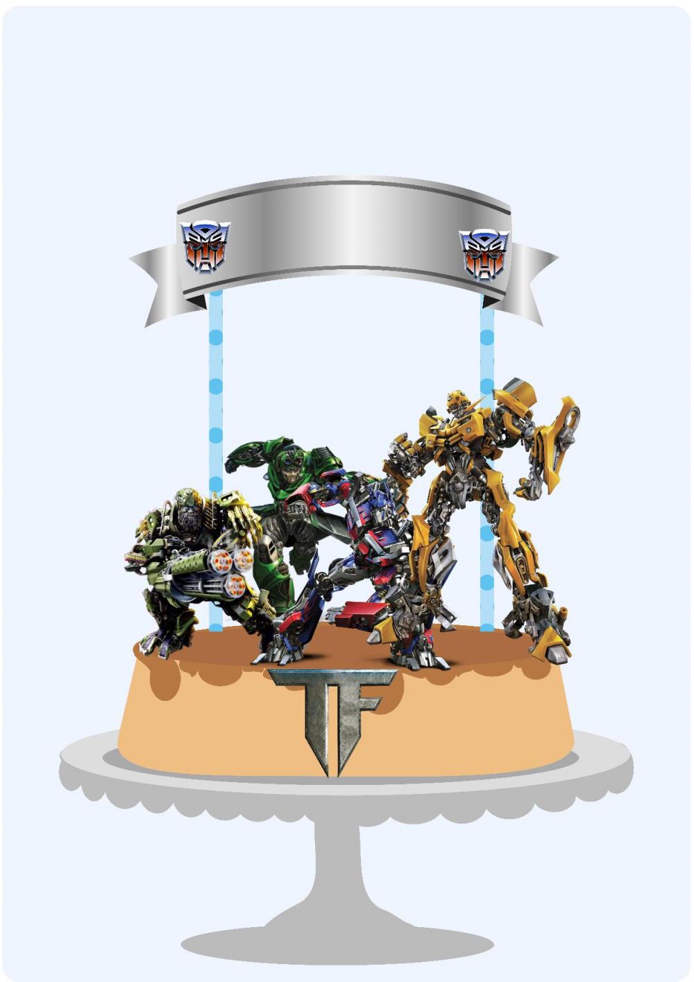 Arquivo de Corte Topo de Bolo -  Transformes