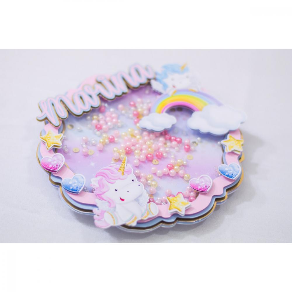 Arquivo de Corte Topo de Bolo -  UNICÓRNIO