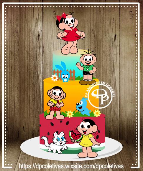 Arquivo de Corte Topo de Bolo -TURMA DA MÕNICA