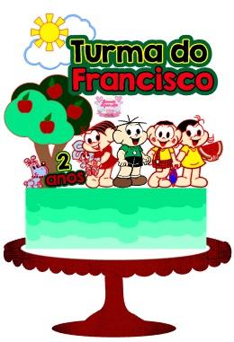 Arquivo de Corte Topo de Bolo -TURMA DA MÕNICA