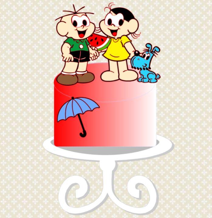 Arquivo de Corte Topo de Bolo -TURMA DA MÕNICA