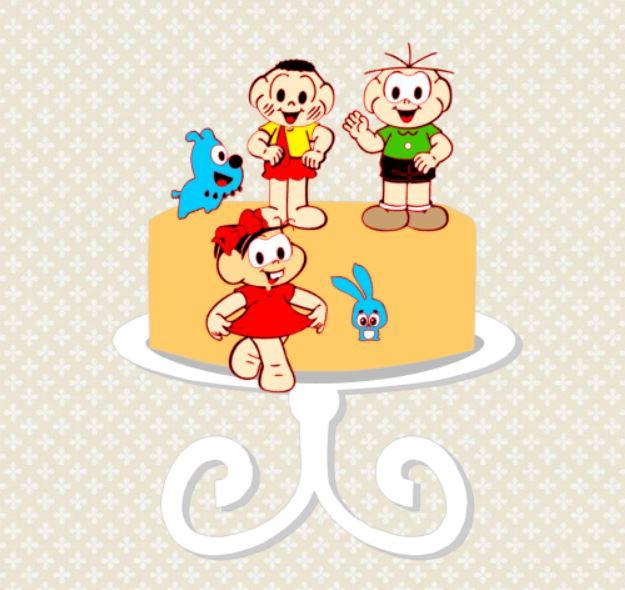 Arquivo de Corte Topo de Bolo -TURMA DA MÕNICA