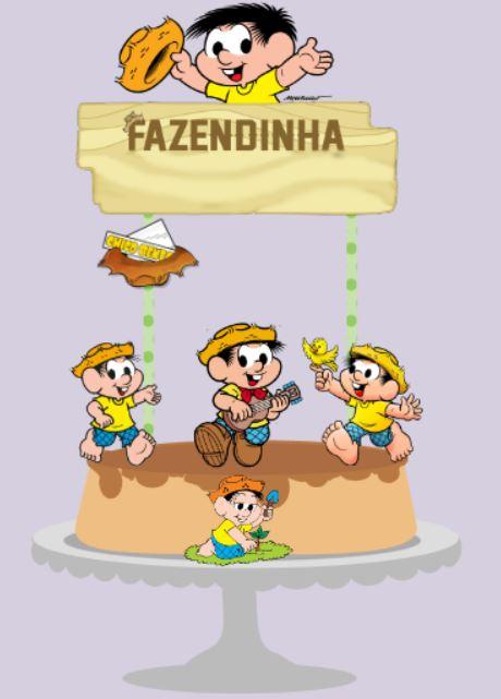 Arquivo de Corte Topo de Bolo -TURMA DA MÕNICA