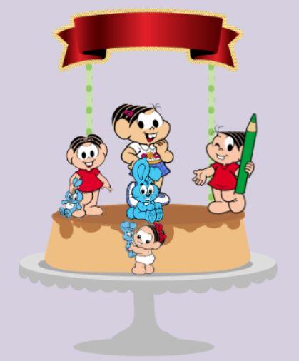 Arquivo de Corte Topo de Bolo -TURMA DA MÕNICA