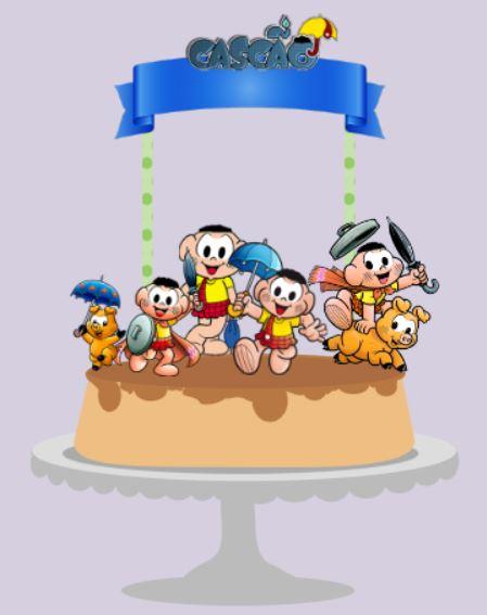 Arquivo de Corte Topo de Bolo -TURMA DA MÕNICA