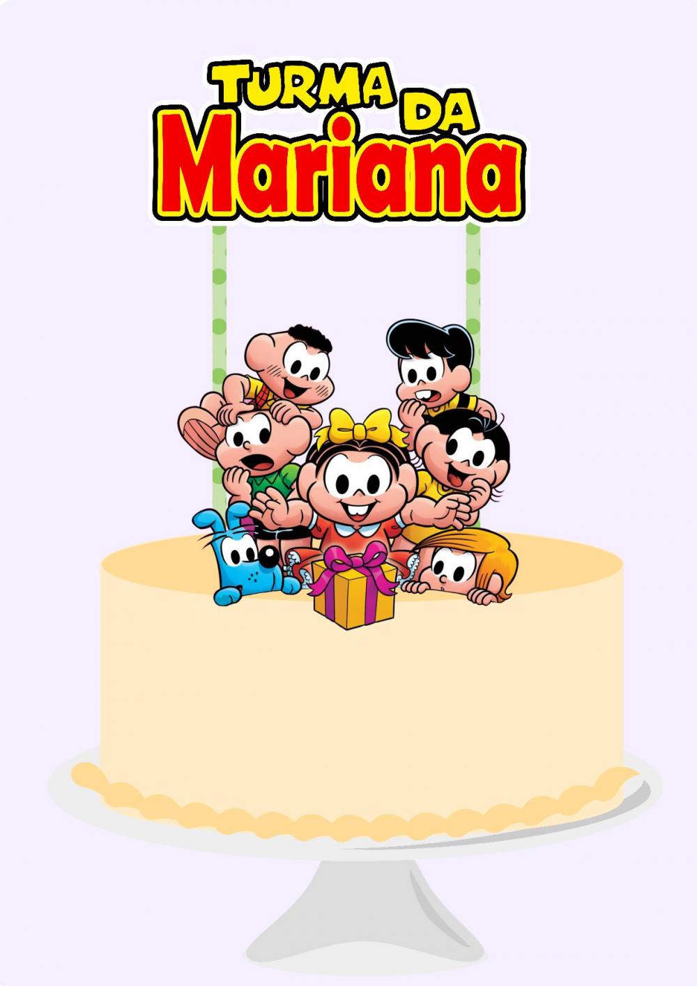 Arquivo de Corte Topo de Bolo -TURMA DA MÕNICA