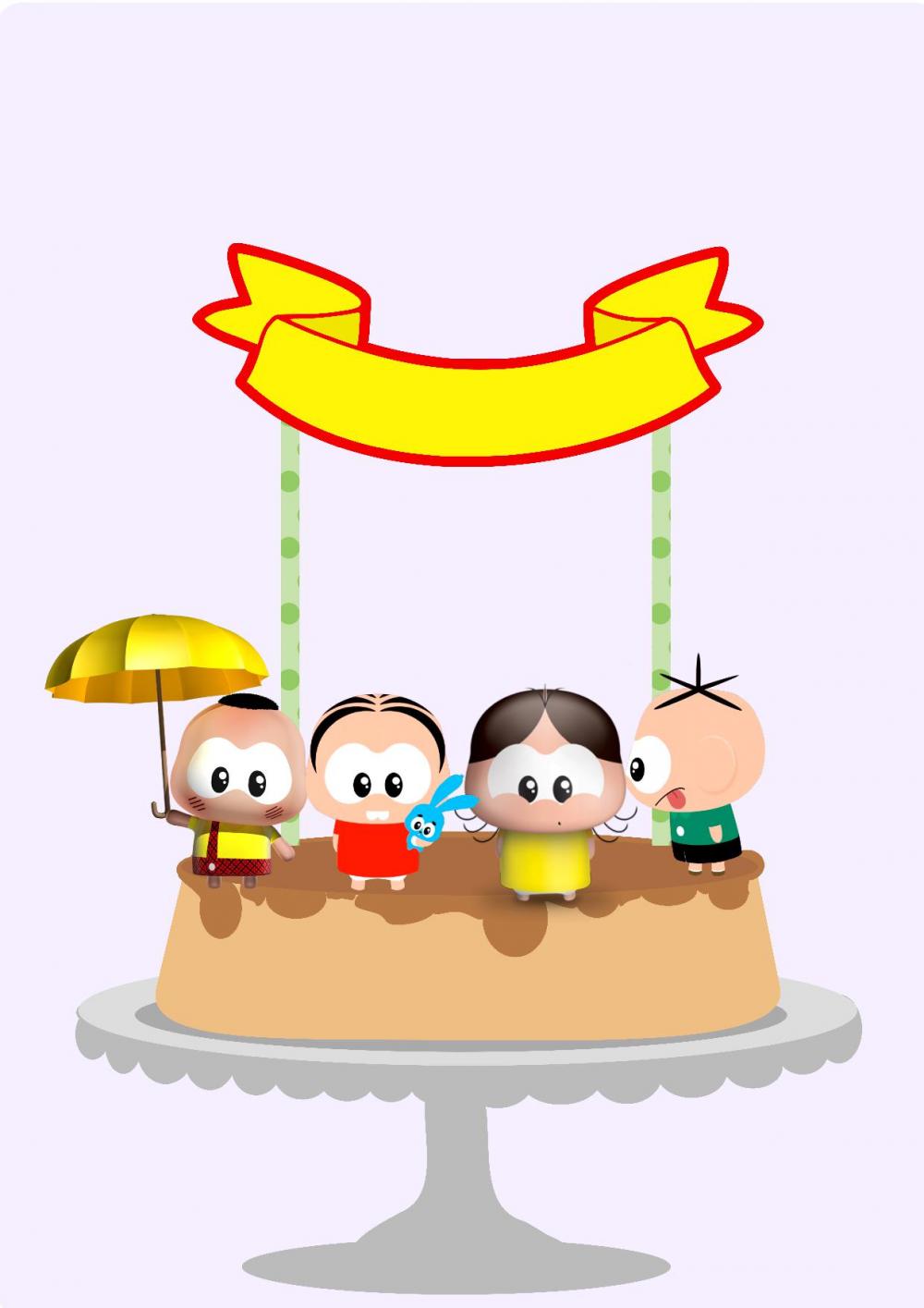 Arquivo de Corte Topo de Bolo -TURMA DA MÕNICA