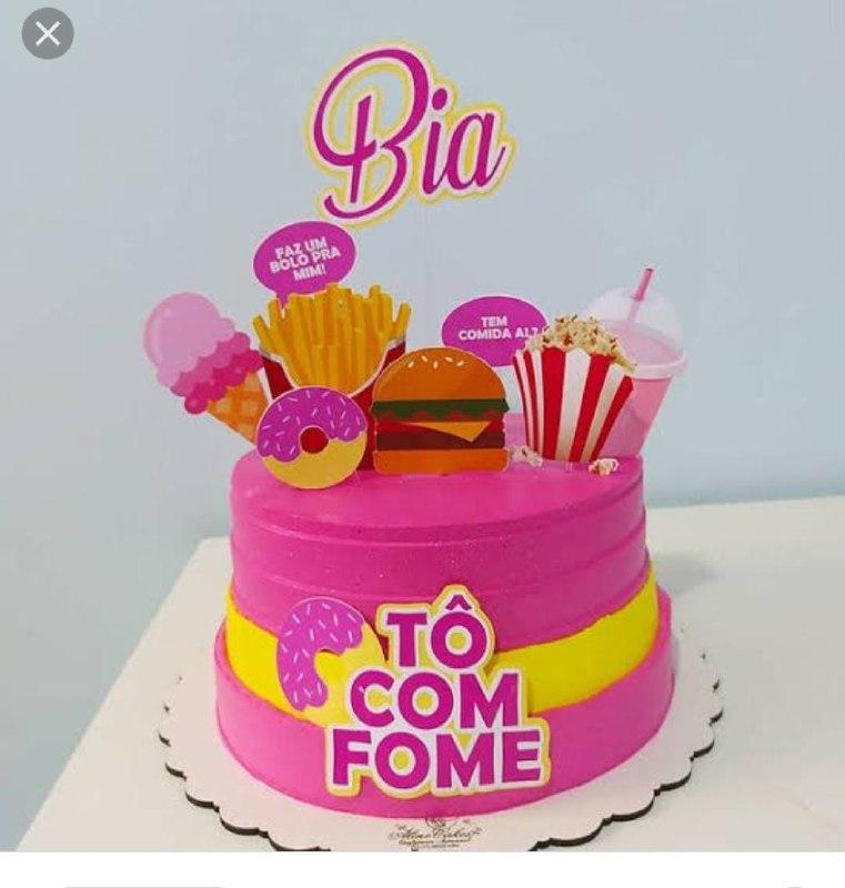 Arquivo de Corte Topo de Bolo -TO COM FOME