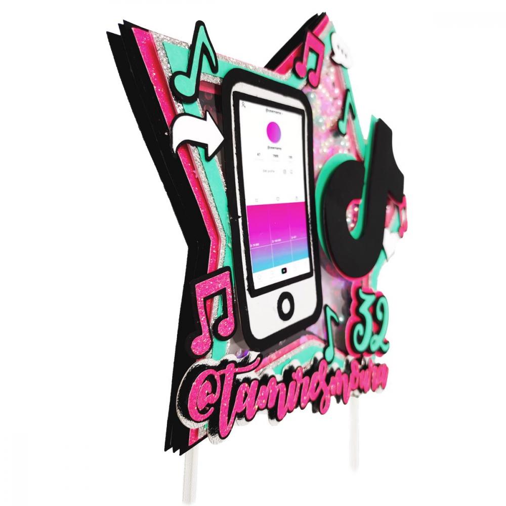 Arquivo de Corte Topo de Bolo - TIK TOK