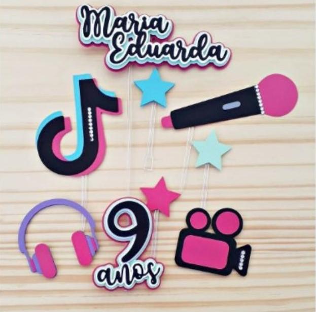 Arquivo de Corte Topo de Bolo - TIK TOK