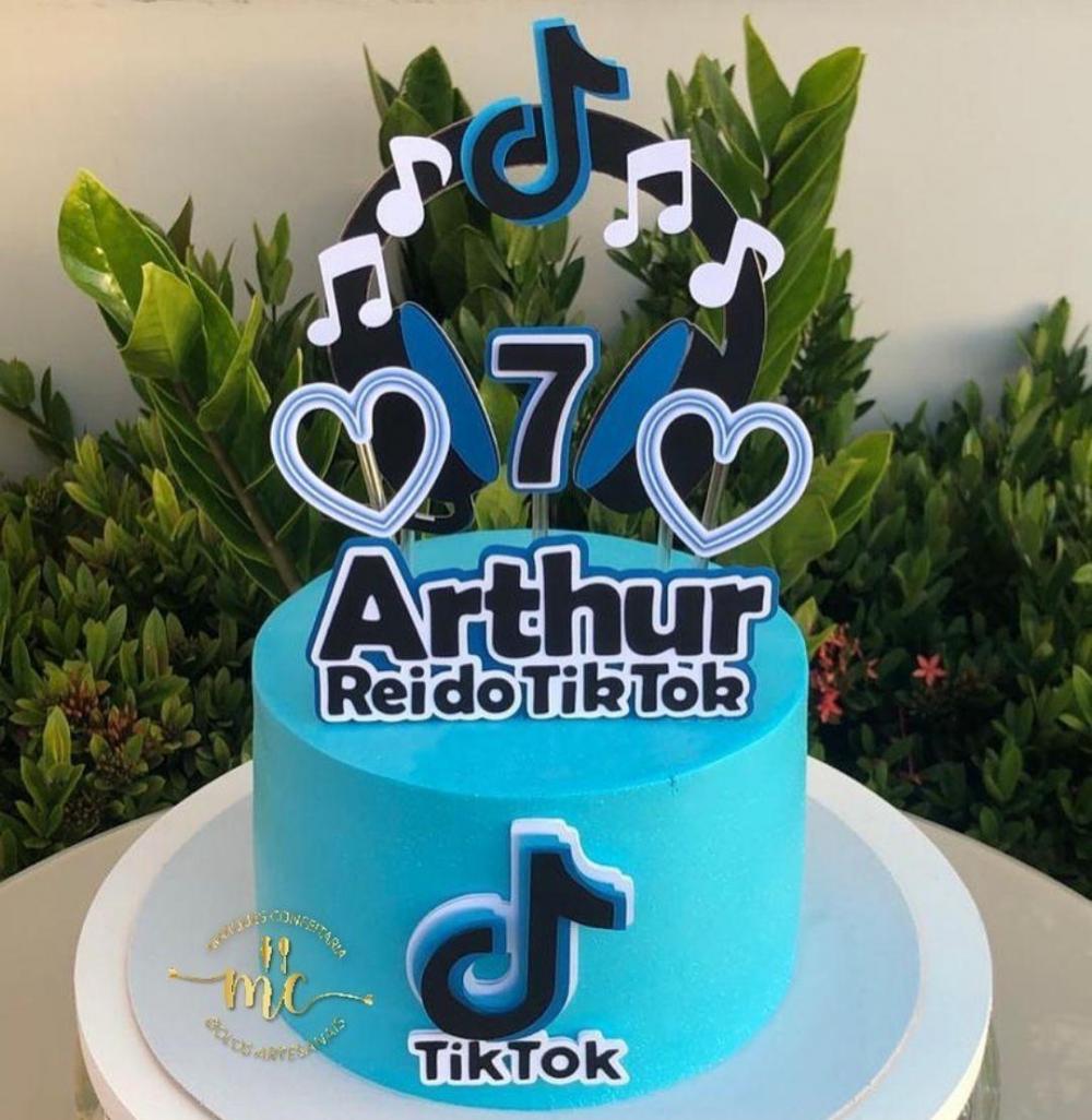 Arquivo de Corte Topo de Bolo - TIK TOK