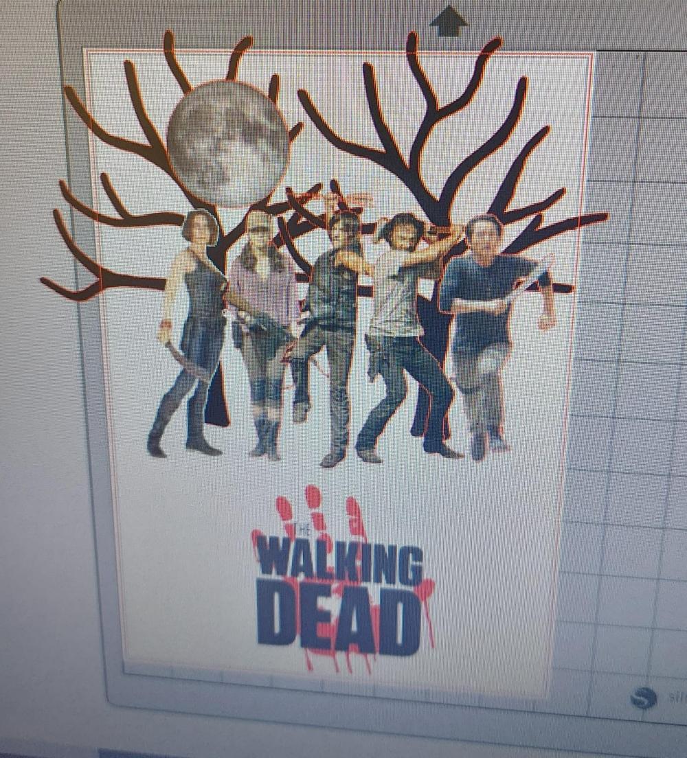Arquivo de Corte Topo de Bolo - THE WALKING DEAD