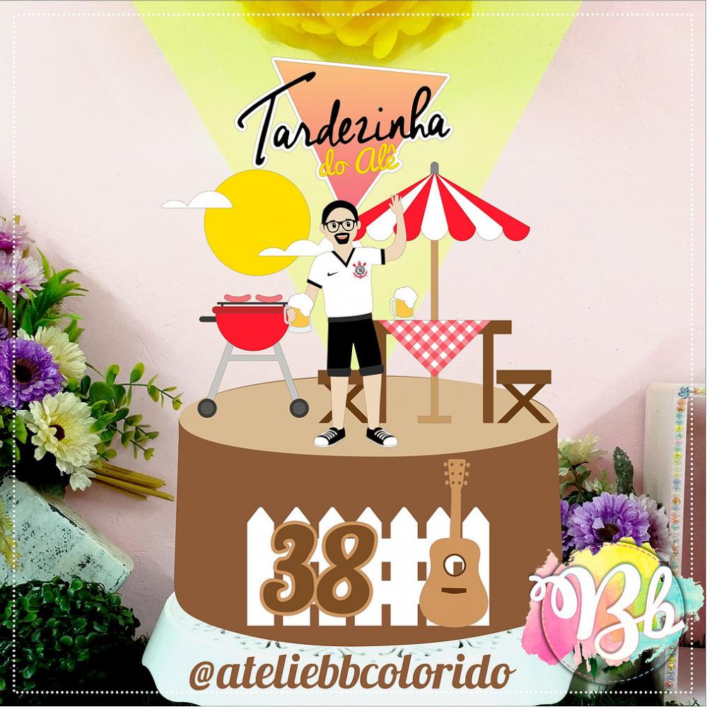 Arquivo de Corte Topo de Bolo -  Tardezinha