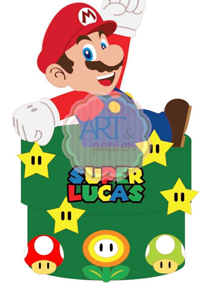Arquivo de Corte Topo de Bolo -SUPER MARIO