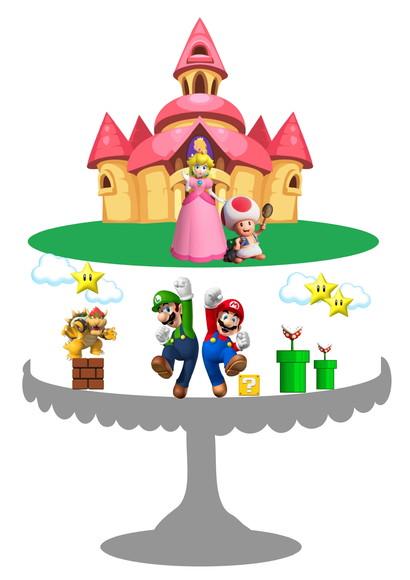 Arquivo de Corte Topo de Bolo -SUPER MARIO