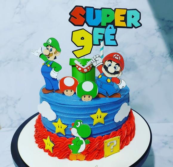 Arquivo de Corte Topo de Bolo -SUPER MARIO