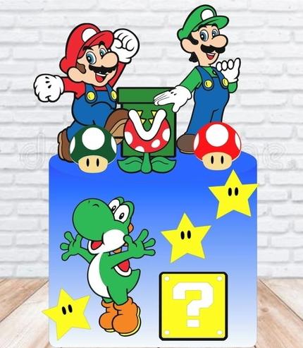 Arquivo de Corte Topo de Bolo -SUPER MARIO