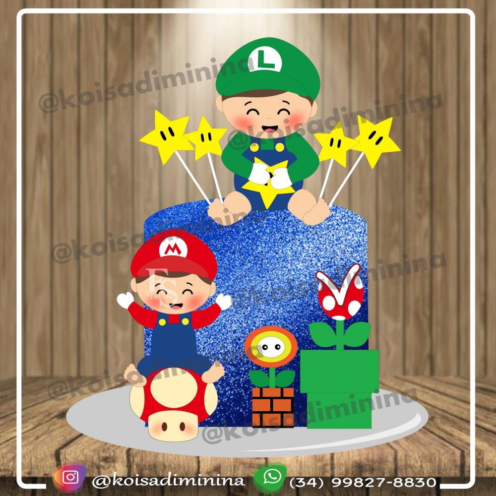 Arquivo de Corte Topo de Bolo -SUPER MARIO