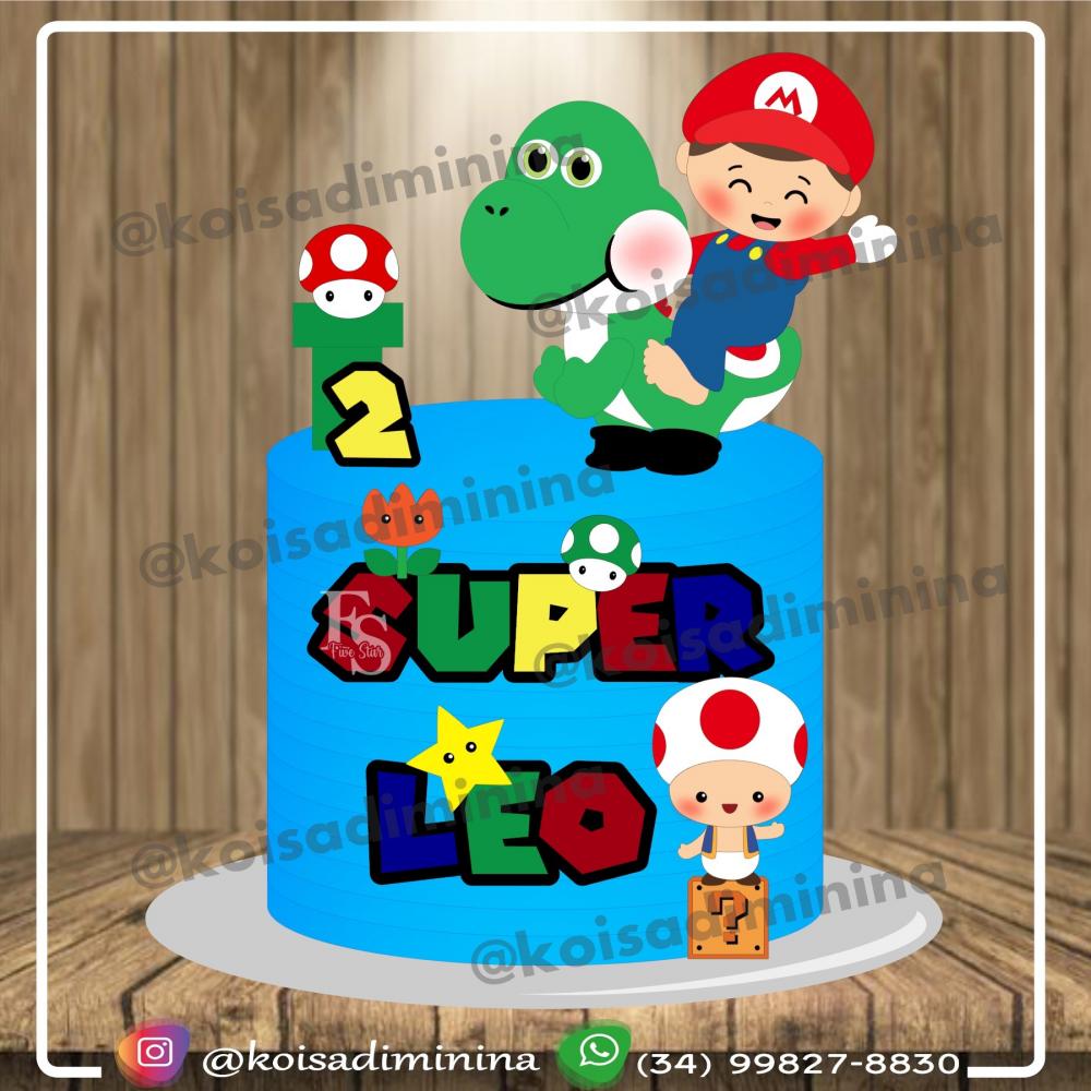 Arquivo de Corte Topo de Bolo -SUPER MARIO
