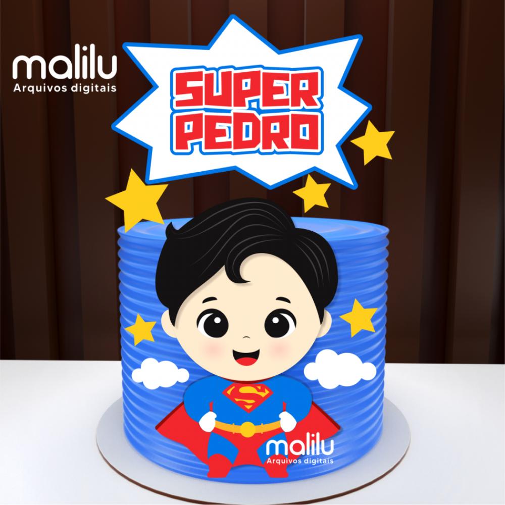 Arquivo de Corte Topo de Bolo -SUPER HOMEM