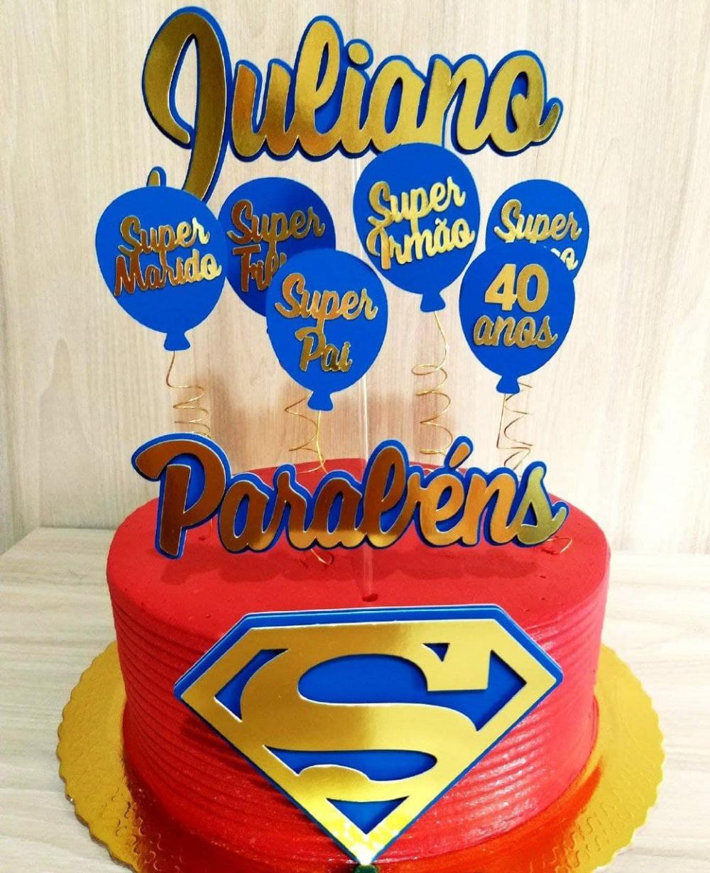 Arquivo de Corte Topo de Bolo -SUPER HOMEM