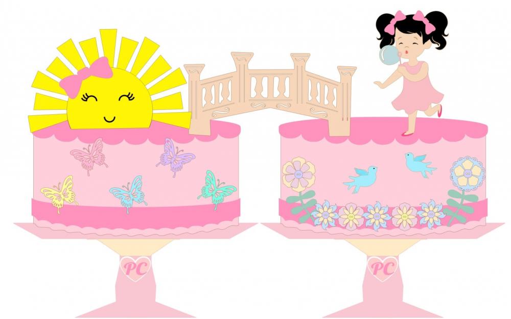 Arquivo de Corte Topo de Bolo - SUNSHINE