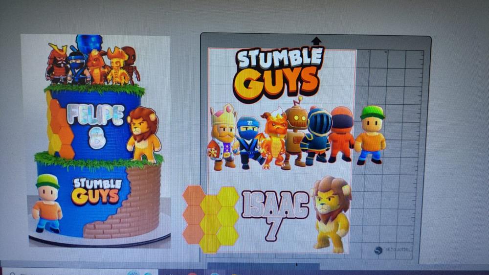 Arquivo de Corte Topo de Bolo - STUMBLE GUYS