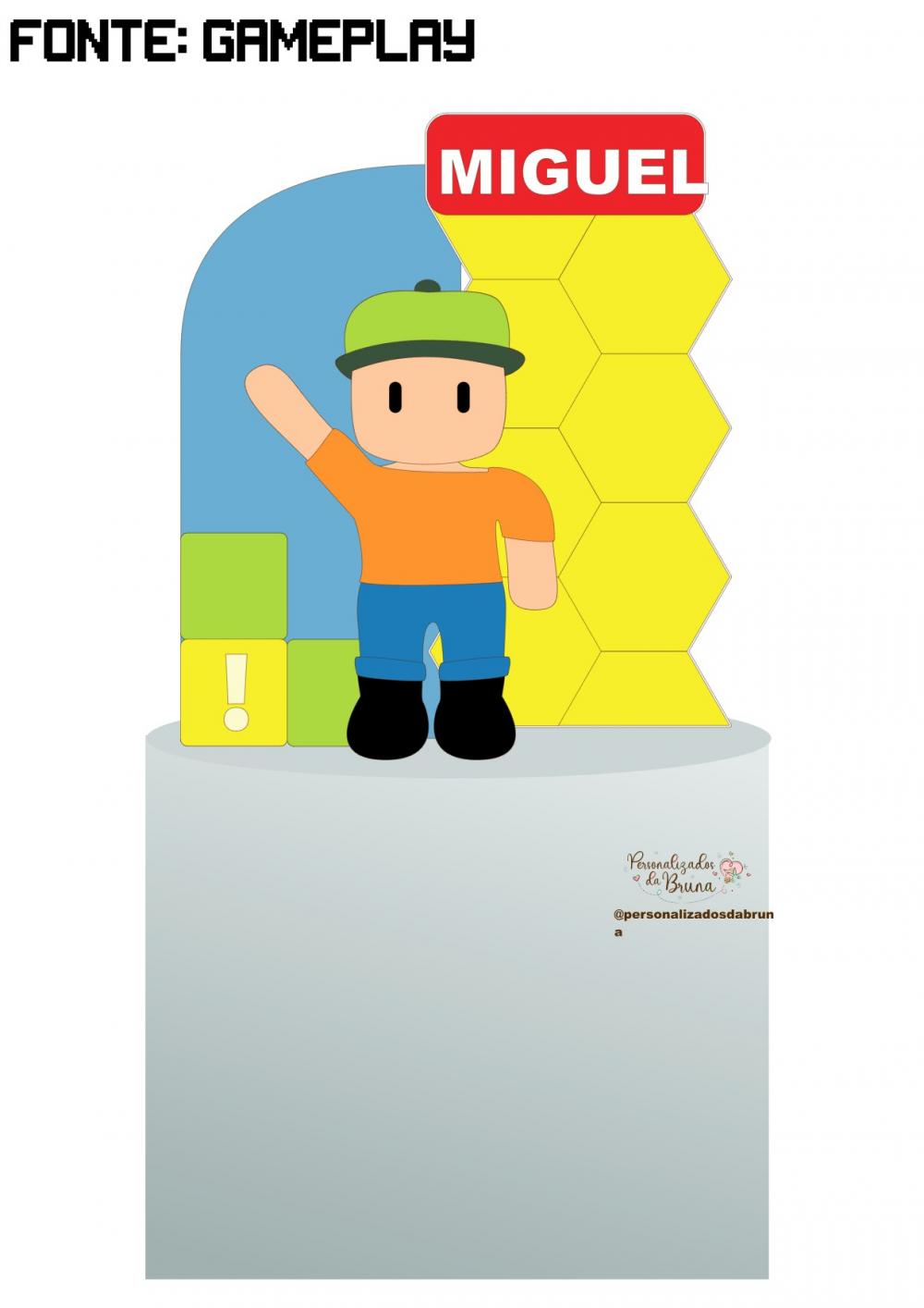 Arquivo de Corte Topo de Bolo - STUMBLE GUYS