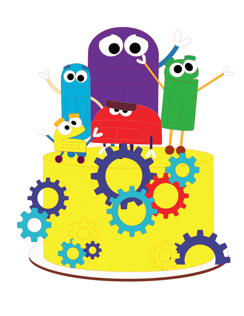 Arquivo de Corte Topo de Bolo - Storybots