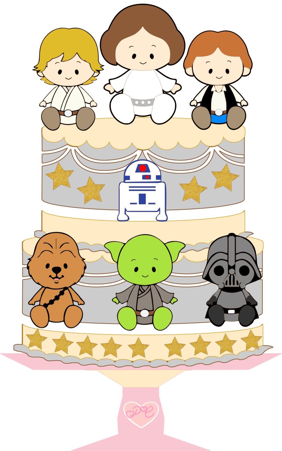 Arquivo de Corte Topo de Bolo -   Star Wars