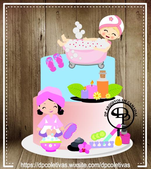 Arquivo de Corte Topo de Bolo - Spa