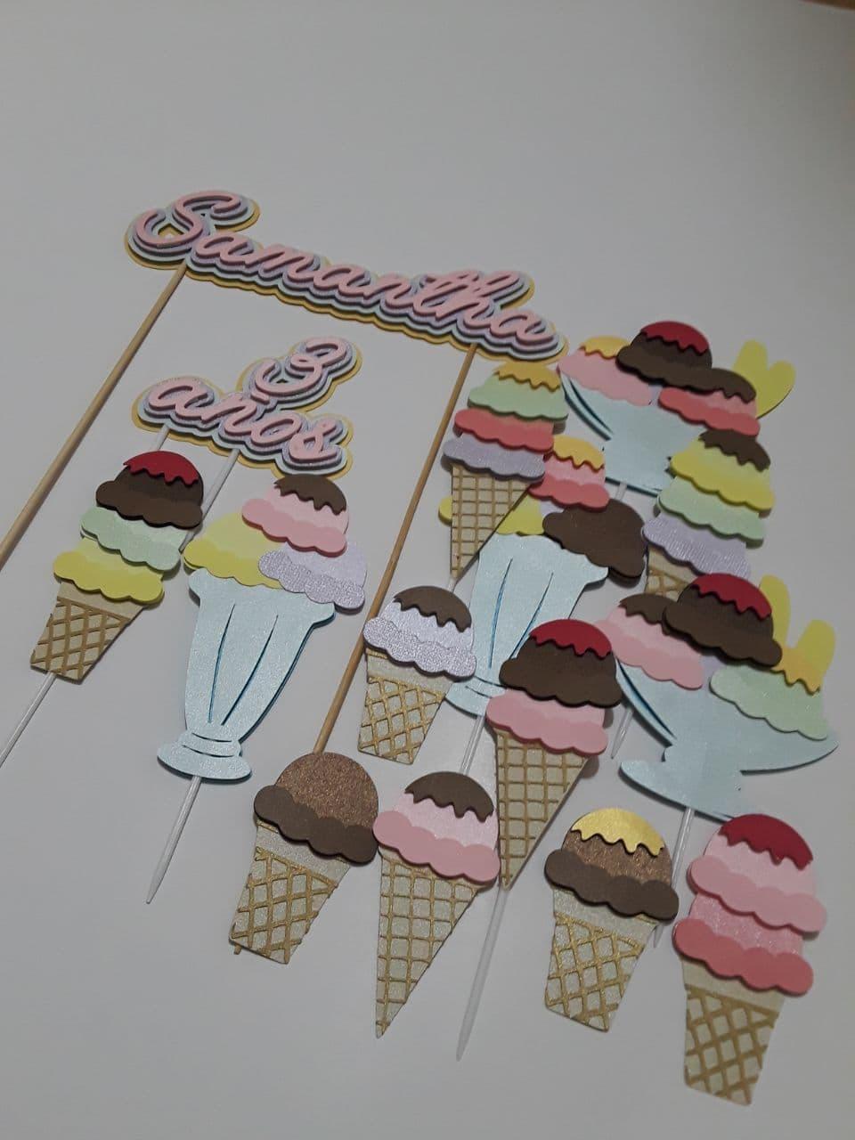 Arquivo de Corte Topo de Bolo -  Sorveteria