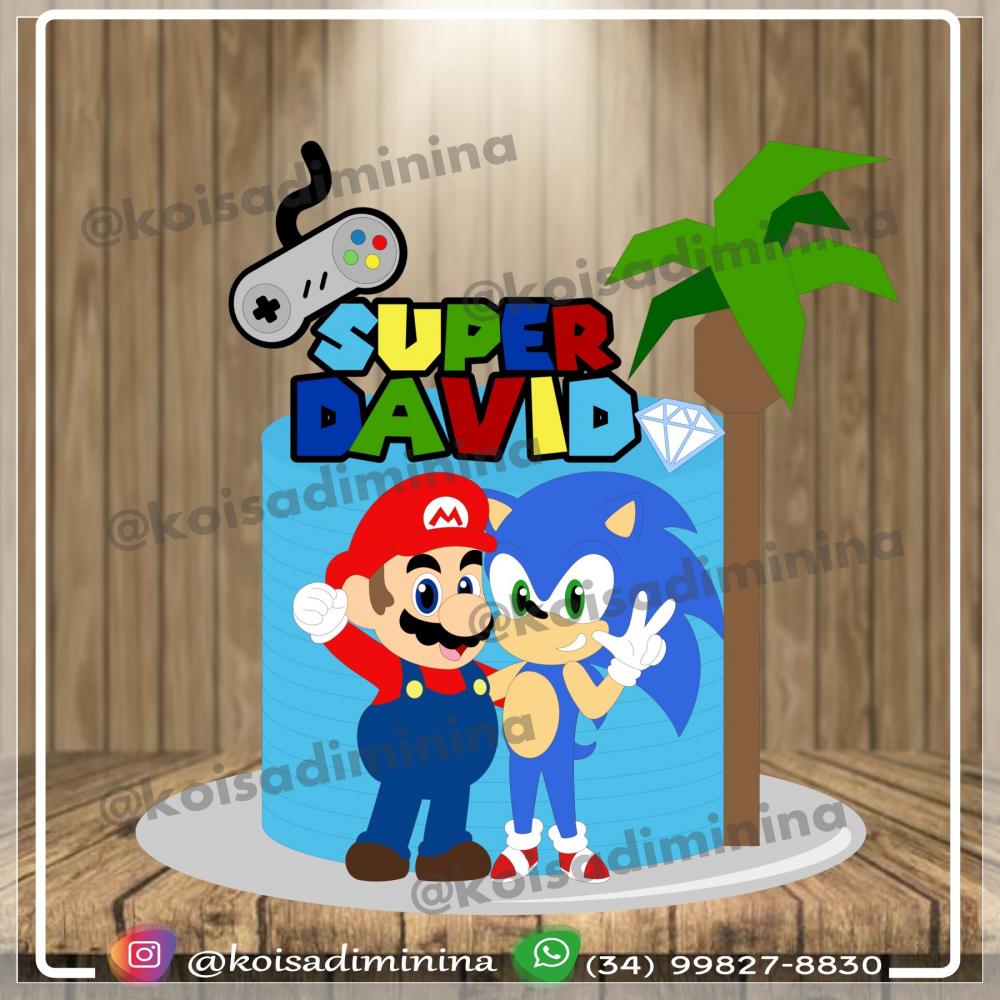 Arquivo de Corte Topo de Bolo -  Sonic