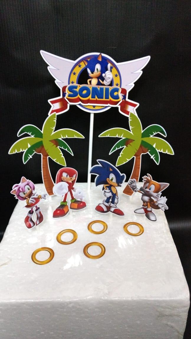 Arquivo de Corte Topo de Bolo -  Sonic