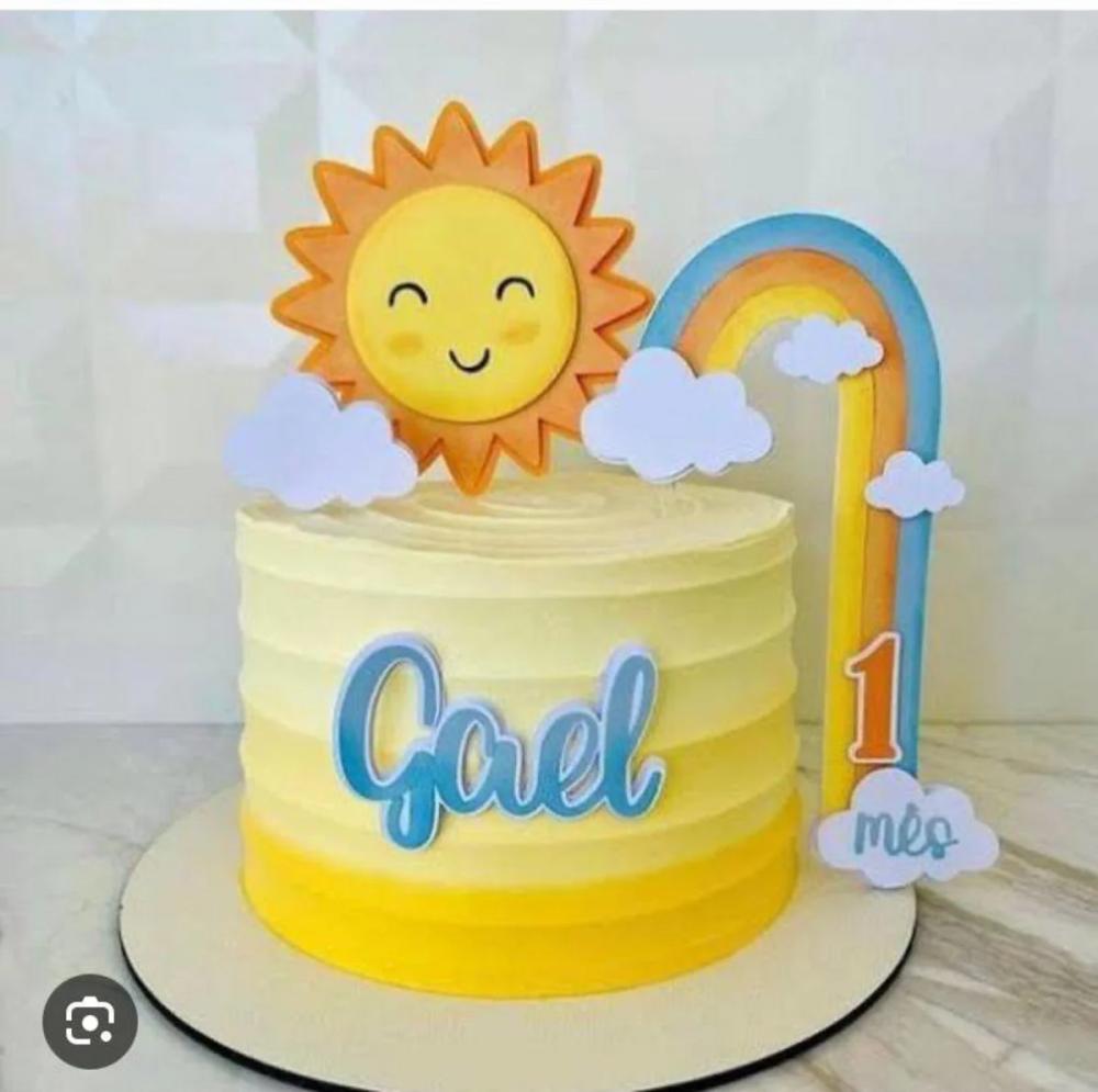 Arquivo de Corte Topo de Bolo -  Solzinho