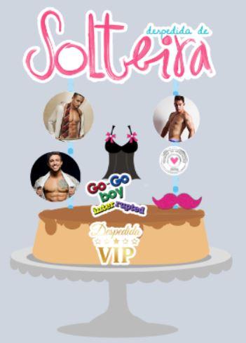 Arquivo de Corte Topo de Bolo -  Solteira