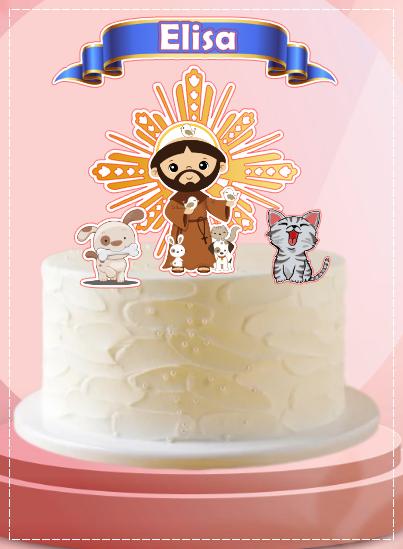 Arquivo de Corte Topo de Bolo - Santinhos