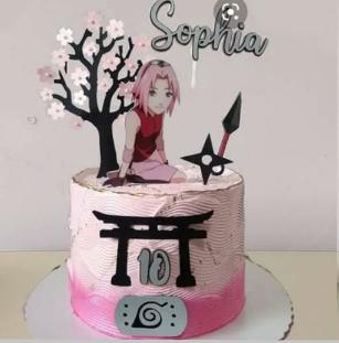 Arquivo de Corte Topo de Bolo - Sakura