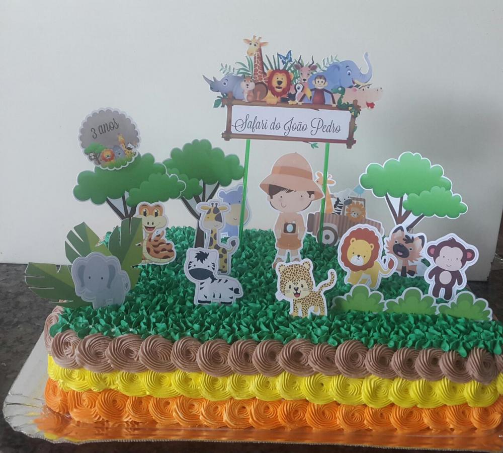 Arquivo de Corte Topo de Bolo - Safari