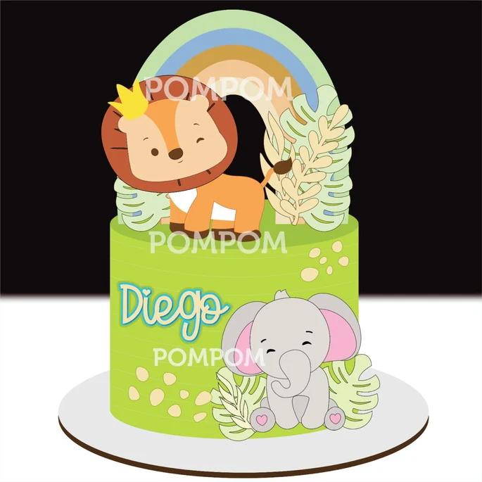 Arquivo de Corte Topo de Bolo - Safari -