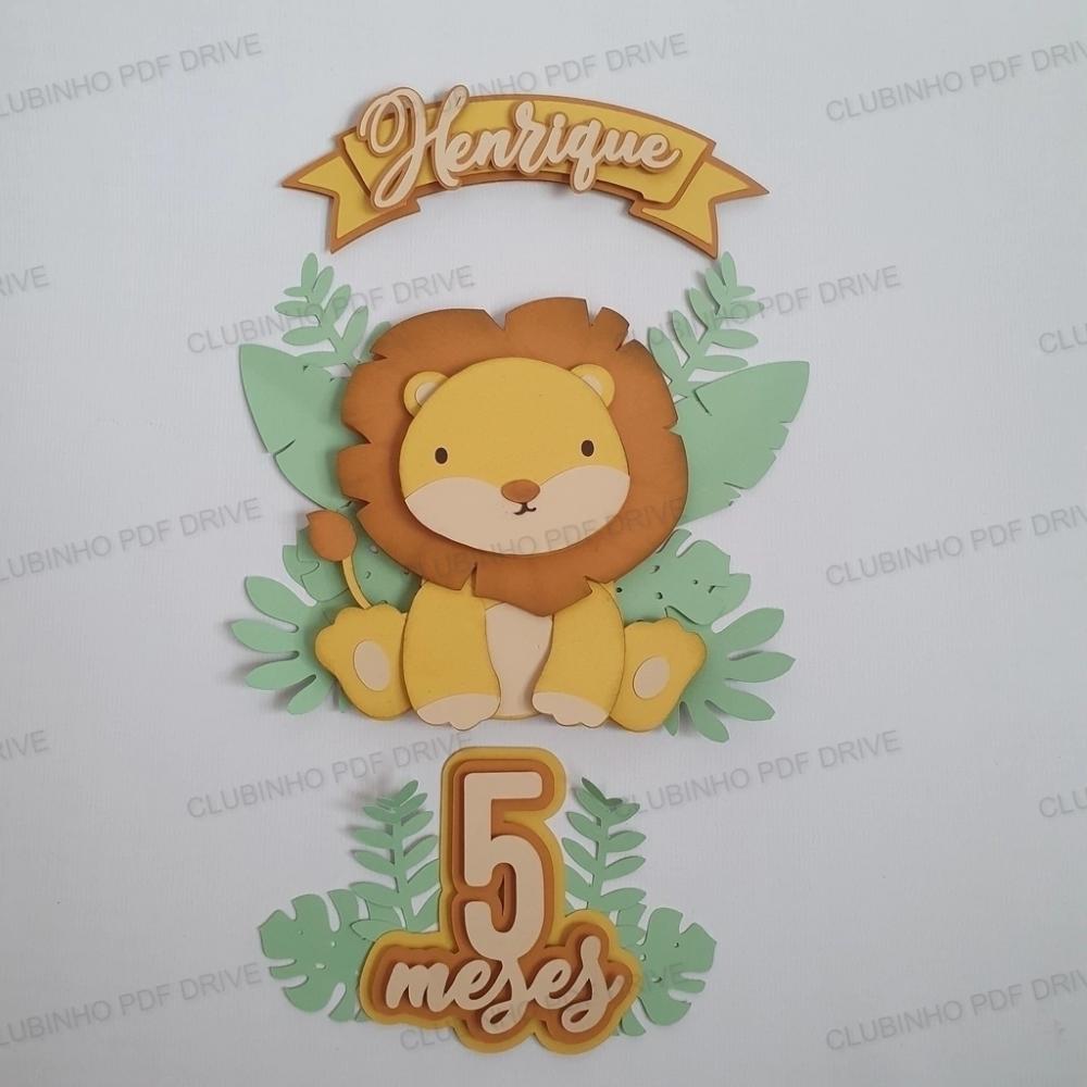 Arquivo de Corte Topo de Bolo - Safari