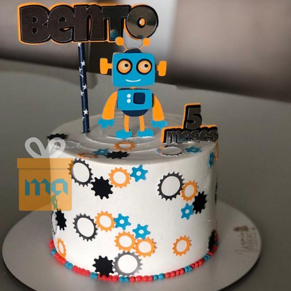 Arquivo de Corte Topo de Bolo -  Robô