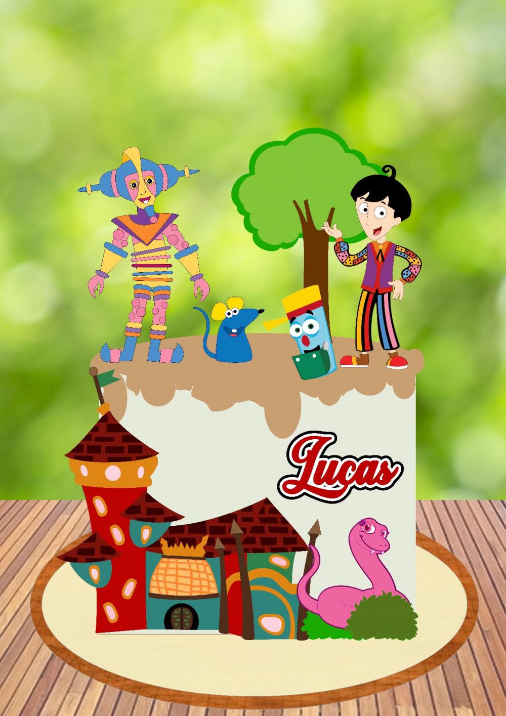 Arquivo de Corte Topo de Bolo -  Rá Tim Bum