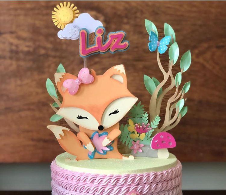 Arquivo de Corte Topo de Bolo - Raposinha