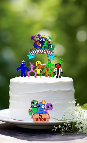 Arquivo de Corte Topo de Bolo - Rainbow Friends