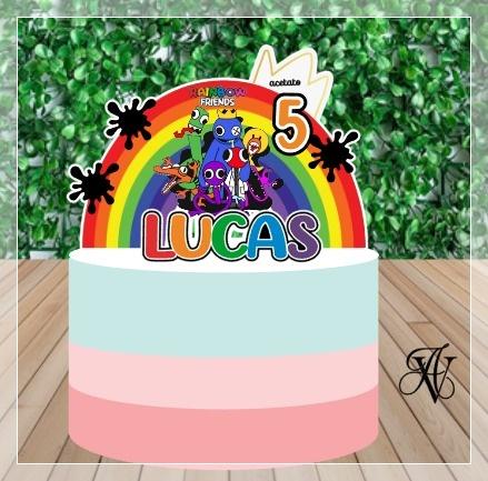 Arquivo de Corte Topo de Bolo - Rainbow Friends